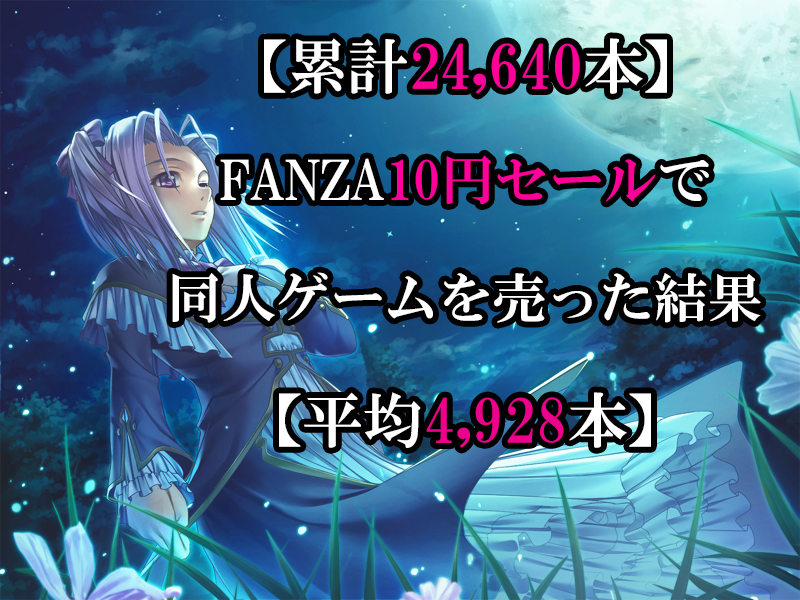 FANZA10円セールで同人ゲームを売った結果！