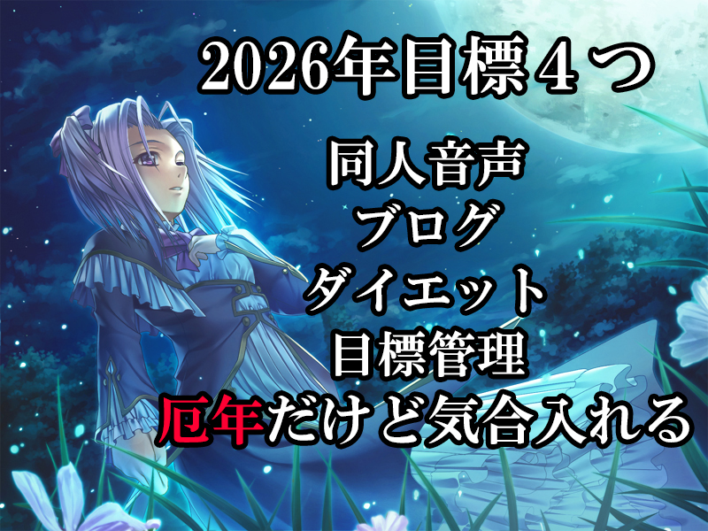 2026年の目標4つ！　41歳で厄年だけど気合入れていく